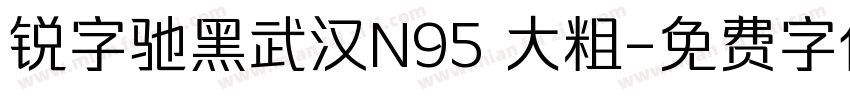 锐字驰黑武汉N95 大粗字体转换